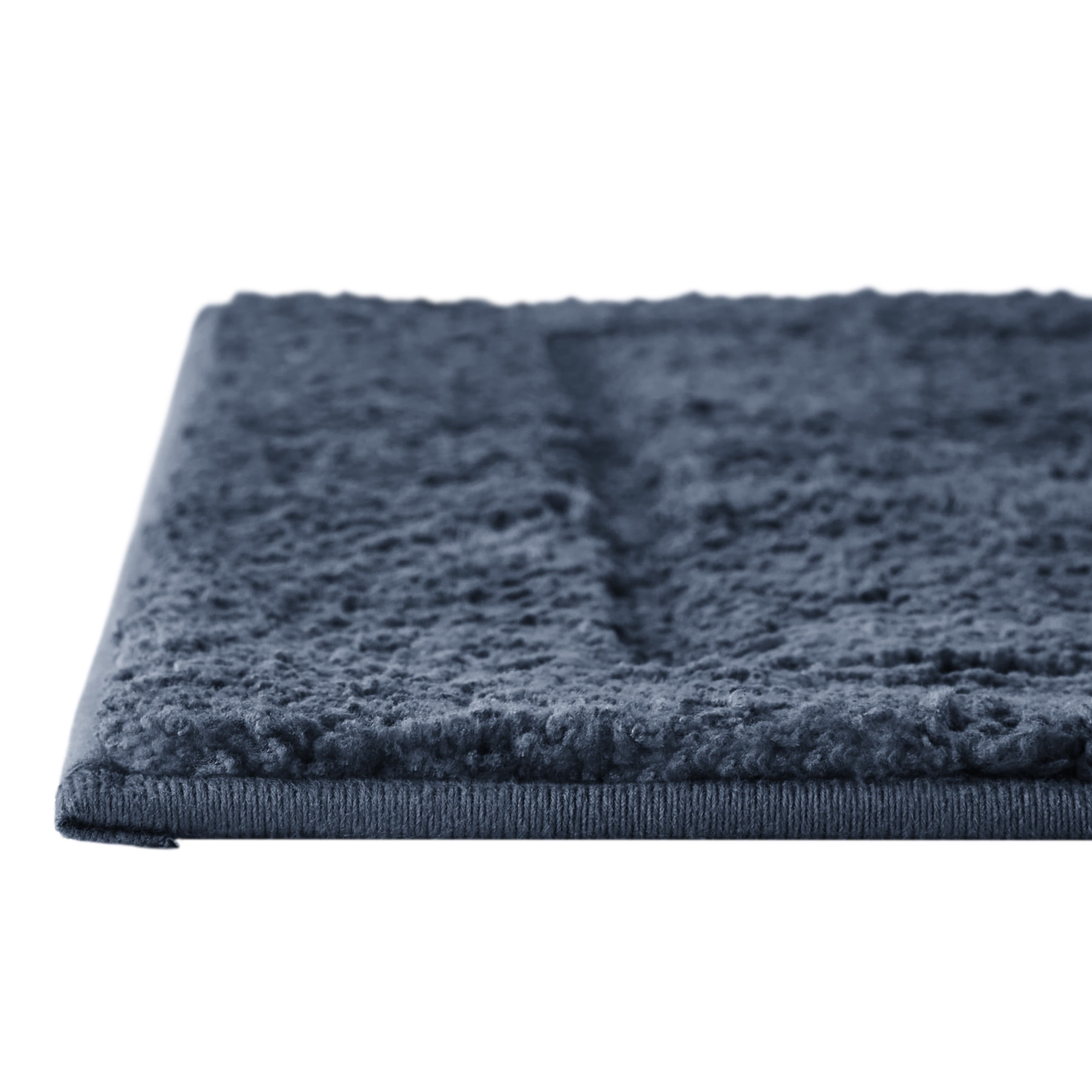 Mainstays Soft Touch Navy Polyester Tufted 2-Piece Bath Rug Set, 20" x 30" & 17" x 24"