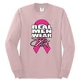 thumbnail image 2 of Real Men Wear Pink Awareness Mens Long Sleeve Shirt, Light Pink, 3XL, 2 of 3