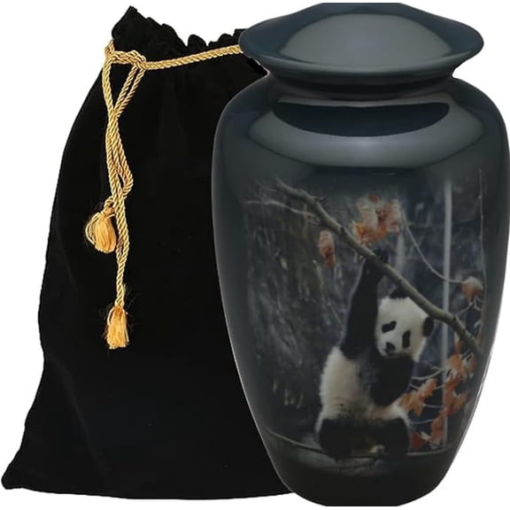 EDEN URNS Giant Panda Cremation Urns for Human Ashes Adult for Funeral, Burial, Niche, or Columbarium Cremetion (Aluminum)…