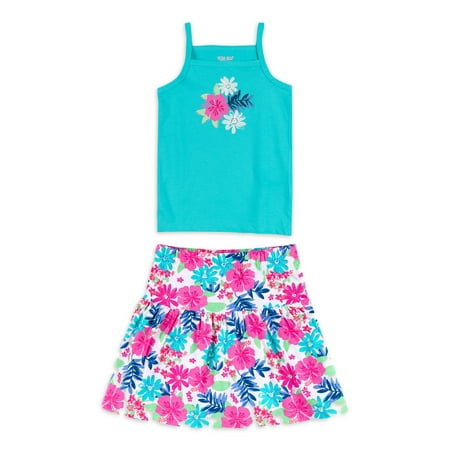 

Little Star Organic Relaxed Fit Square Neckline Tank Top Skort Set (Infant or Toddler) 2 Piece Set