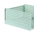thumbnail image 2 of Cesta de almacenamiento apilable, contenedor de tela para armario con cajón abierto grande de plástico para dormitorio y sala de estar, 2 of 5