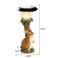 thumbnail image 3 of Estatua de animales alimentada por energía Solar estatuilla LED escultura de Kuymtek animales de resina decoración de jardín luces con forma de Animal pequeño para el jardín del hogar, 3 of 8