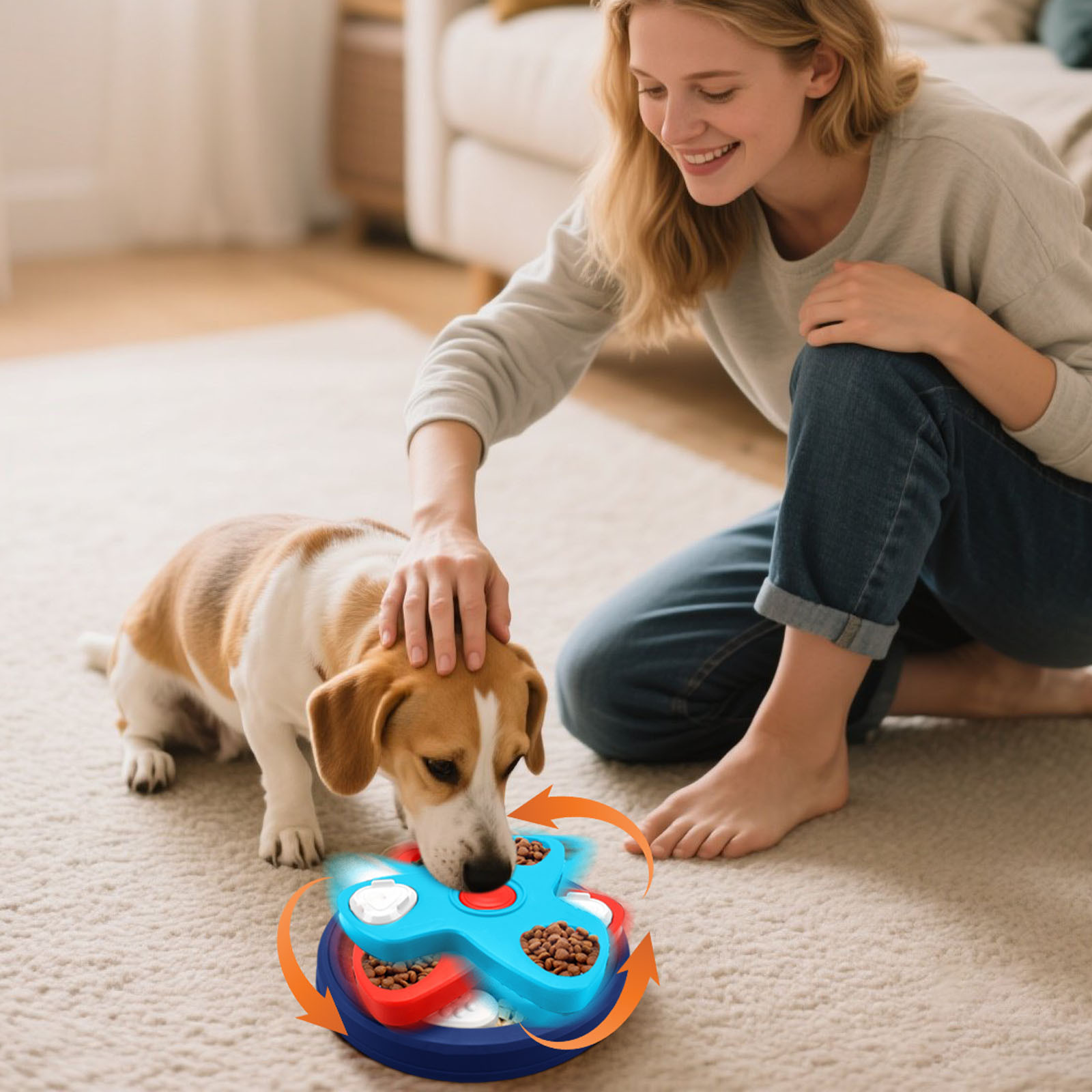 3-Level Dog Puzzle Toy - Interactive IQ Training & Brain Stimulation Game for Small, Medium & Large Dogs - Slow Feeder Treat Dispenser for Smart Dogs