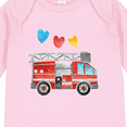 thumbnail image 4 of Inktastic Valentine's Day Fire Truck with Hearts Boys or Girls Long Sleeve Baby Bodysuit, 4 of 5