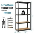 thumbnail image 2 of Gymax 2PCS 72'' Metal 5-Tier Garage Storage Rack Shelf Adjustable Freestanding Black, 2 of 8