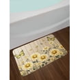thumbnail image 2 of Ambesonne Rustic Bath Mat, Cottagecore Sunflower Vibes, 30.2" x 20", Dark Green and Yellow, 2 of 3