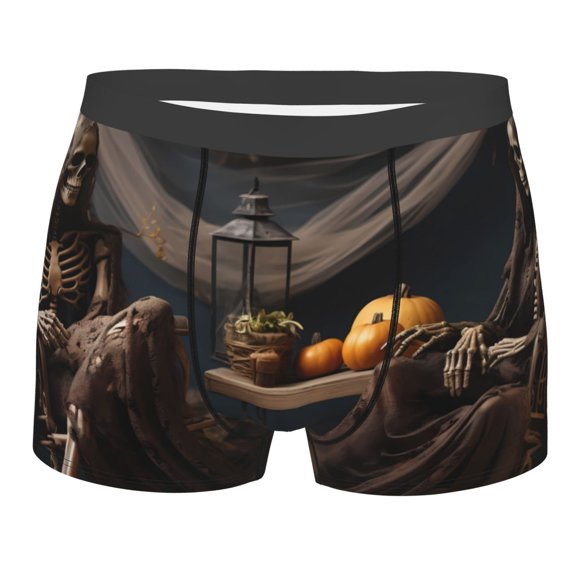 KLL Modern Skull Sisters Men's Cotton Boxer Briefs Underwear-Large