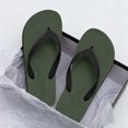 thumbnail image 7 of Flip Flops For Men Summer Outdoor Beach Sandals Toe Post Anti Slip Travel Pool Vacation Casual Walking Comfort Footwear Beach Day Essential After Shower Ready Army Green 7-7.5, 7 of 7
