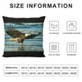 thumbnail image 5 of Orinice Bald Eagle Beach Wildlife Graphic Decorative Cotton Linen Throw Pillow Cover 24x24in, 5 of 5