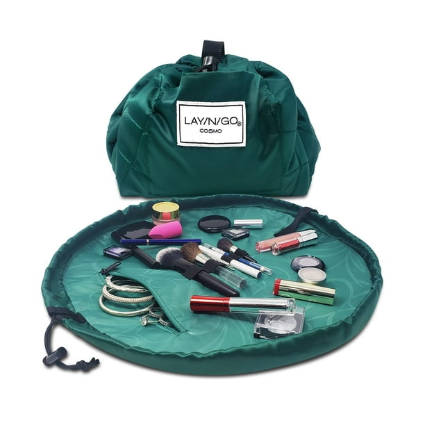 Organizador de bolsas de cosméticos y maquillaje Lay-n-Go Cosmo Evergreen