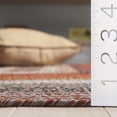 thumbnail image 5 of SAFAVIEH Braided Tendrils Striped Machine Washable Reversible Area Rug, Brown/Rust, 3' x 3' Round, 5 of 11