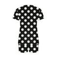 thumbnail image 4 of Fashion 2 Piece Sets for Women Summer Plus Size Polka Casual Home Two-piece V-neck Top With Pocket Shorts Set, 4 of 6