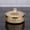 gold, variant on Candy Dish Bowl with Metal Glass Lid and Crystal Top, Footed Handmade Stainless Metal Decorative Mirrored Round Serving Bowl, 6.3”, Gold