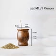 thumbnail image 2 of El Juego de Mate Incluye una de Mate de Acero Inoxidable 18/8 de Doble Pared, un Mate (Sorbete) y un Cepillo de Limpieza (Madera, 230 Ml)., 2 of 5