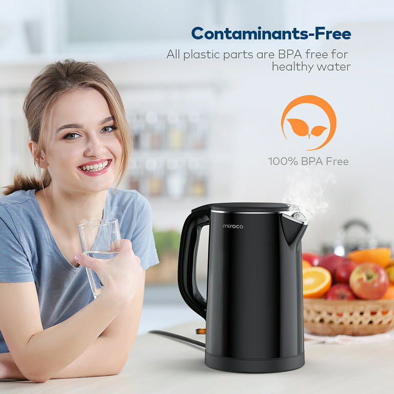 2L Electric Kettle Tea Coffee Stainless Steel 1000W Portable