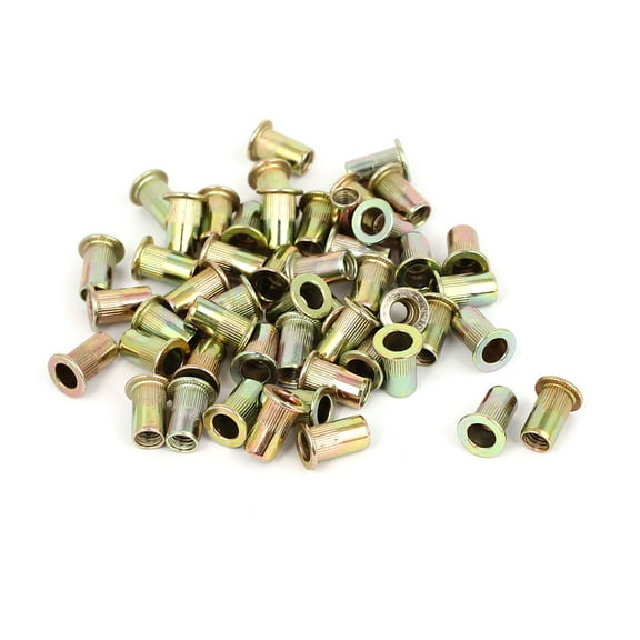 Unique Bargains M5x13mm Knurled Body Flat Head Blind Rivnuts Rivet Nuts Nutserts 50pcs