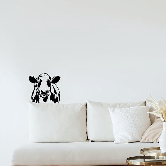WIRESTER Clear Decal Vinyl Wall Sticker Decoration for Home Office Living Room Wall - Spotted Cow (S1)
