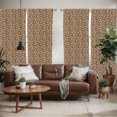 thumbnail image 2 of Ambesonne Earth Tones Window Curtains, Cocoa Beans Leaves, Each 28" W x 95" L, Dark Brown Brown Ivory, 2 of 5