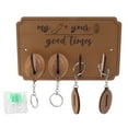 thumbnail image 1 of Key Holder Rack 4 Hook Cute Pendant Poplar Wooden Key Holder Rack for Entryway Mudroom, 1 of 5