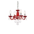 thumbnail image 3 of Elegant Lighting Rococo Lustre Royal en Cristal 15 Pouces 4 Lumières Rouge, 3 of 6