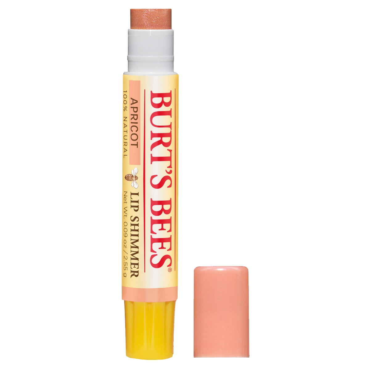 Burt's Bees 100 Natural Moisturizing Lip Shimmer, Apricot 1 Tube