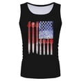 thumbnail image 2 of kpoplk Mens 4th of July Tank Tops 1776 Shirt Men's American Flag T-Shirt Patriotic Sleeveless Men's Gym Workout Graphic USA Flag Top(Black,XXL), 2 of 6