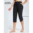 thumbnail image 5 of BALEAF Women's Swim Capris Pants 18" Quick Dry Modest Swimsuits 2025 UPF50+ Beach Bathing Suit Bottoms with Pockets Lightweight Black L, 5 of 7