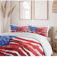 thumbnail image 5 of Ambesonne American Duvet Cover Sets, Watercolor USA Flag, 2-King, Red Blue White, 5 of 6