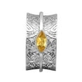 thumbnail image 1 of 6X3MM Marquise Citrine 925 Silver Anxiety Stress Men Women Spinner Ring, 1 of 2