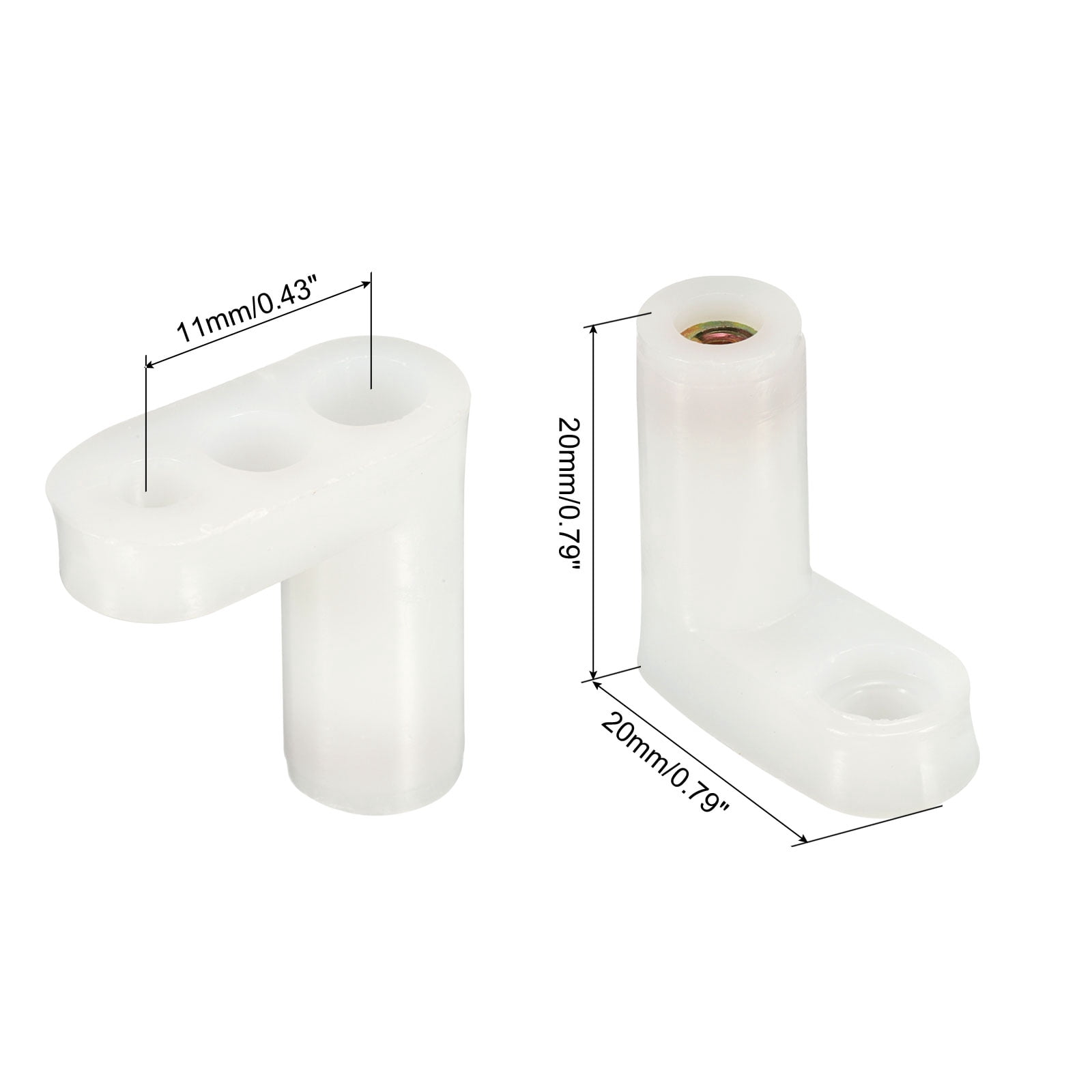 150Pcs Circuit Board L Shape Insulated PCB Spacer 20mm Standoffs Mounting Feet Supporting Height with Screws