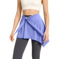 thumbnail image 2 of Women's Two Way Convertible Yoga Skirt, Wrap Around Waist Skirt or Neck Poncho, Lightweight Sports Cover Up Skirt for Beach, Yoga and Daily Sun Protection Light Violet A, 2 of 7