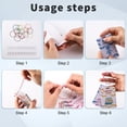 thumbnail image 4 of 400 Pcs Card Holder for Yoto Cards with 20 Pcs Stainless Steel Card Rings, Hang Tabs Self Adhesive Card Holder Hanging Tabs Compatible with Yoto Player Cards Organizer, 4 of 6