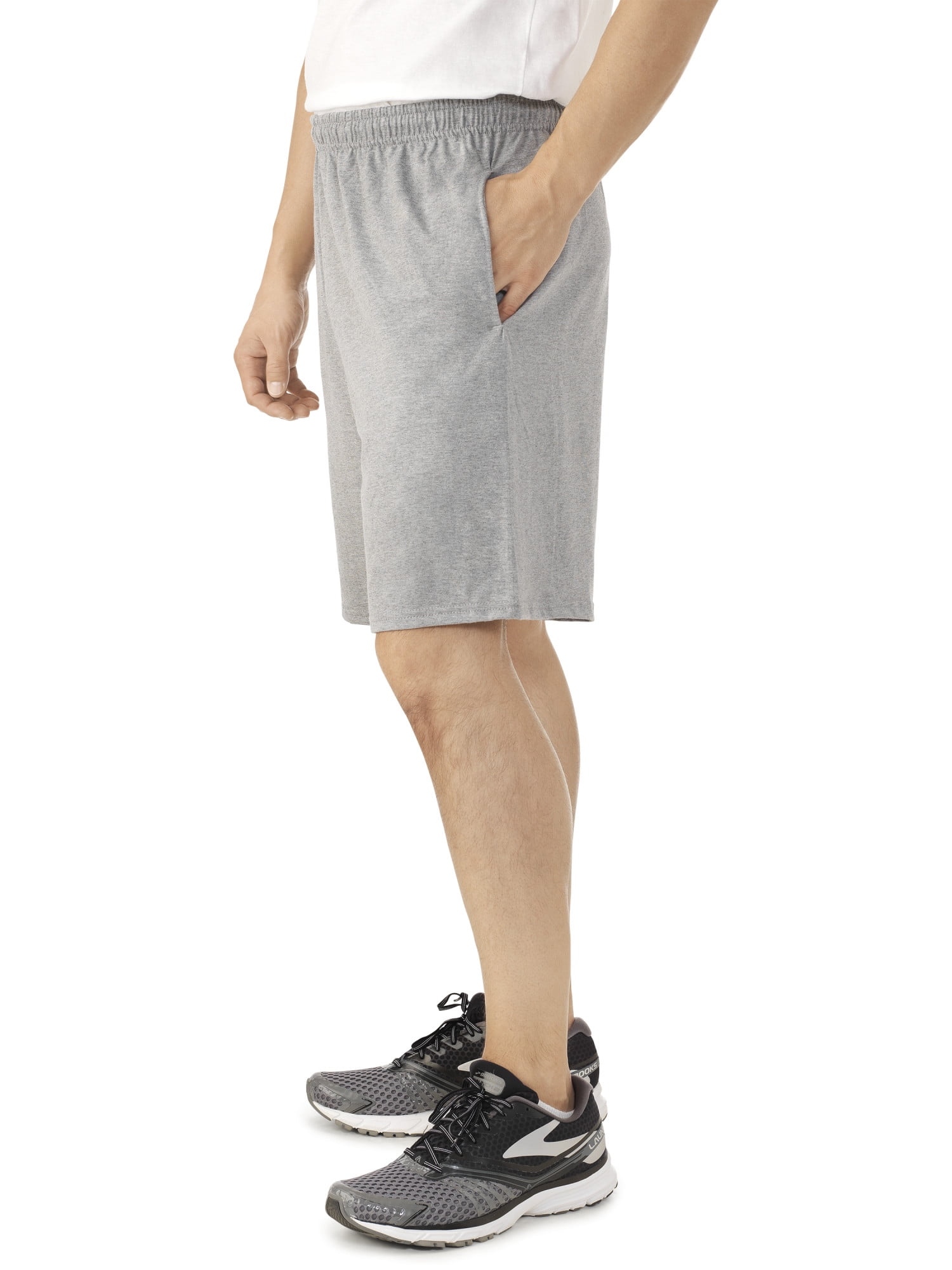 Fruit of the loom men's platinum cheap jersey shorts with side pockets