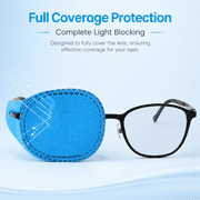 6 Pack Eye Patches for Adults Kids MODANU Patch Glasses Treat Lazy Amblyopia Strabismus Left or Right Eyes (Blue)