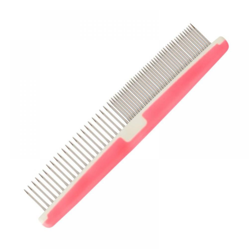 Pet Comb，Stainless Steel Teeth Comb for Dogs & Cats，Best Pet Hair Comb for Home Grooming Kit Mats and Tangles Removes Knots