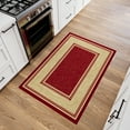 thumbnail image 5 of Ottomanson Border Area Rug 3'3" x 4'7" - Non Slip Low Pile Carpet, Red, 5 of 11