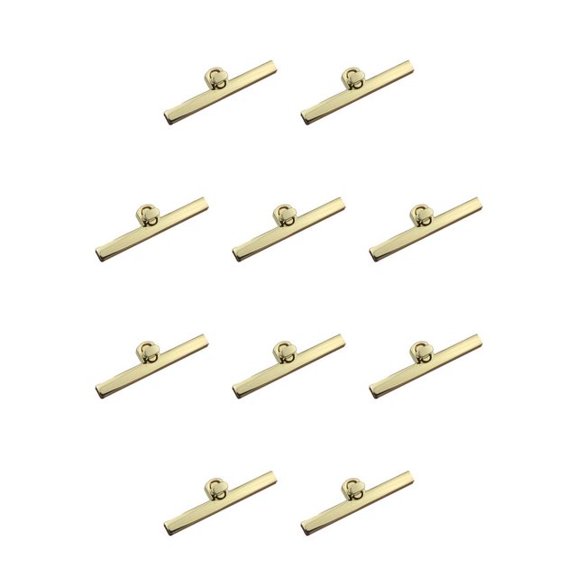 Riwesomey Monedero Turn Lock Bolso Cierre de aleación de zinc Broche Bolsa Cerraduras Accesorios Oro 10Conjunto