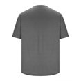 thumbnail image 4 of Mens Distressed Henley Shirts Retro V Neck Short Sleeve Tee Shirts Casual Lace up Washed Cotton T-Shirts for Men Size 3XL Gray, 4 of 6