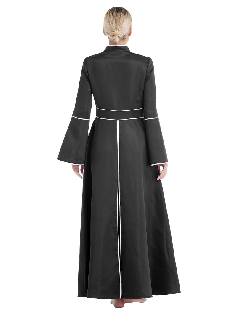 inhzoy Clergy Robe For Women Loose Fit Church Pastor Maxi Dress