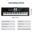 thumbnail image 3 of 61 Keys Digital Music Electronic Keyboard Kids Multifunctional Electric Piano for Piano Student with Microphone Function Musical Instrument, 3 of 4