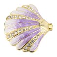 thumbnail image 1 of Shell Trinket Box Metal Seashell Figurine Jewelry Display Holder for Earrings Ring Necklace, 1 of 7