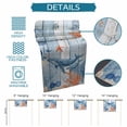 thumbnail image 6 of Coastal Whale Table Runner 90 Inches, Nautical Ocean Coral Blue Wooden Grain Bed Runner Dresser Scarves Tabletop for Indoor Outdoor Parties/Ceremony/Banquet, 13" x 90", 6 of 9