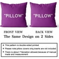 thumbnail image 2 of Hypebeast Room Decor,Off Purple Inspired Pillow Quotation Decorative Set of 2 Throw Pillow Cover,Sneakerhead Decor,Square Cushion Case for Home Sofa Couch Decoration 18"×18", 2 of 6