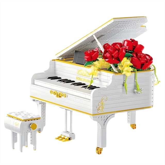 Set de bloques de construcción Dahuiby de 1293 piezas, modelo de mini piano