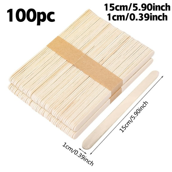 Vestitly Wood Sticks For Crafting,Unfinished Natural Hardwood Sticks,Wooden Craft Sticks,Arts Sticks For Crafts And DIYers