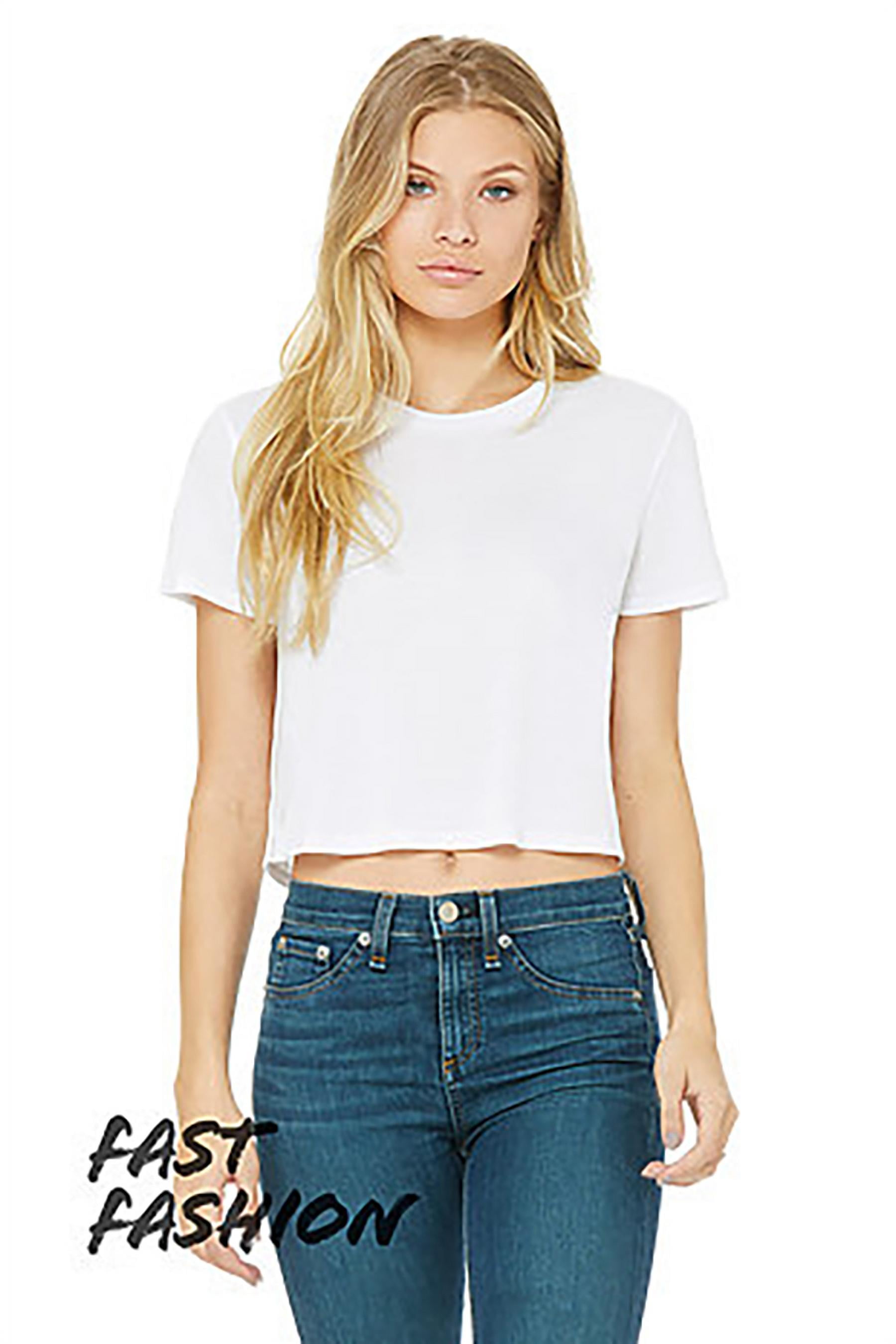 BellaCanvas Women's Flowy Cropped Tee 