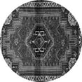 thumbnail image 1 of Ahgly Company Indoor Round Persian Gray Traditional Area Rugs, 3' Round, 1 of 1