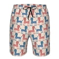 thumbnail image 3 of Honeii's Cartoon Poodle Dog Print Men's Casual Shorts with Drawstring，Swim Trunks Quick Dry Beach Shorts, 3 of 5
