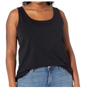 Women's Top Deep Plus Scoop Neck Tank Cami 1X
