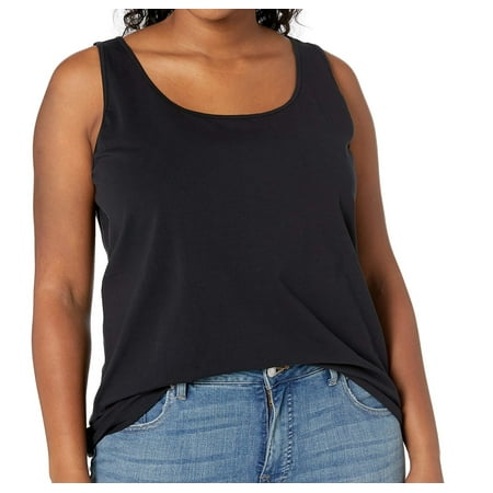 Women's Top Deep Plus Scoop Neck Tank Cami 1X